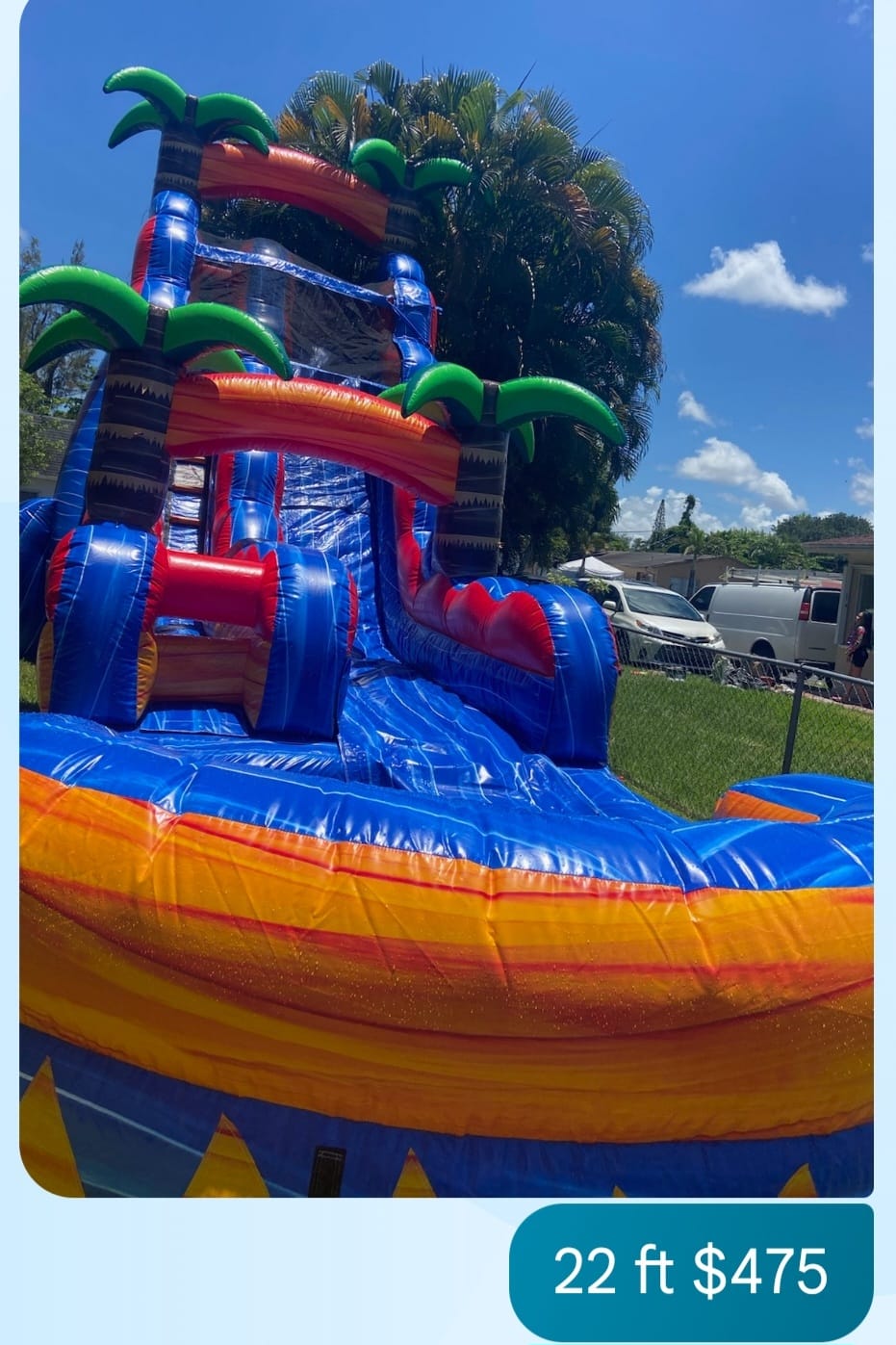Tropical Orange Water Slide 22FT